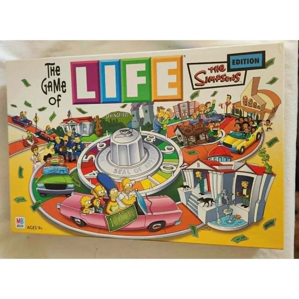 The Game of LIFE The Simpsons Edition Board Game Milton Bradley Vintage Complete